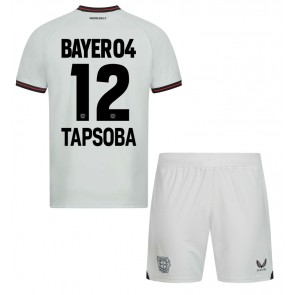 Bayer Leverkusen Edmond Tapsoba #12 Borta Kläder Barn 2023-24 Kortärmad (+ Korta byxor)